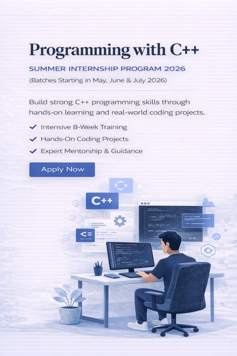 Programming with C++ Summer Internship Program 2026
